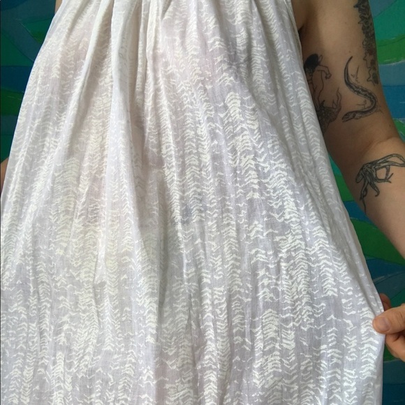 VINTAGE 80s 90s maxi slip dress white sheer trendy - Picture 5 of 6